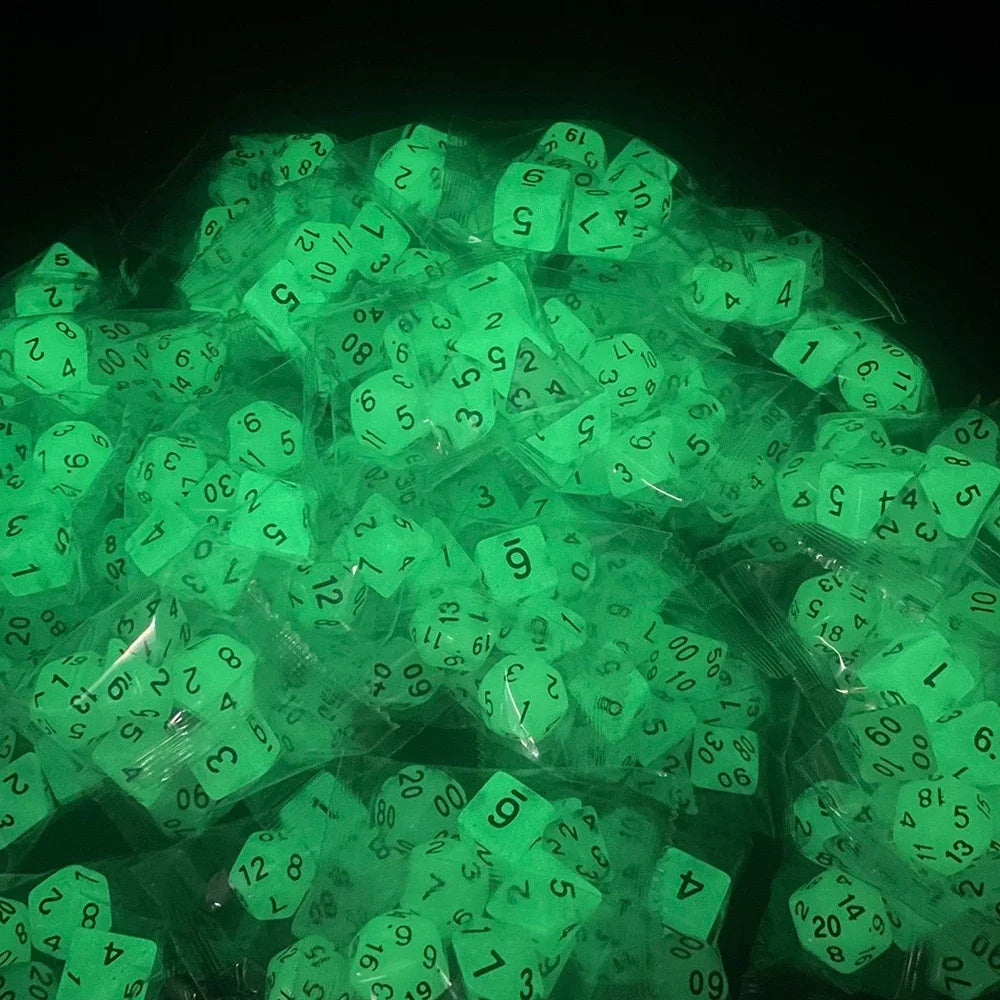 Glow-in-the-dark Dice Set