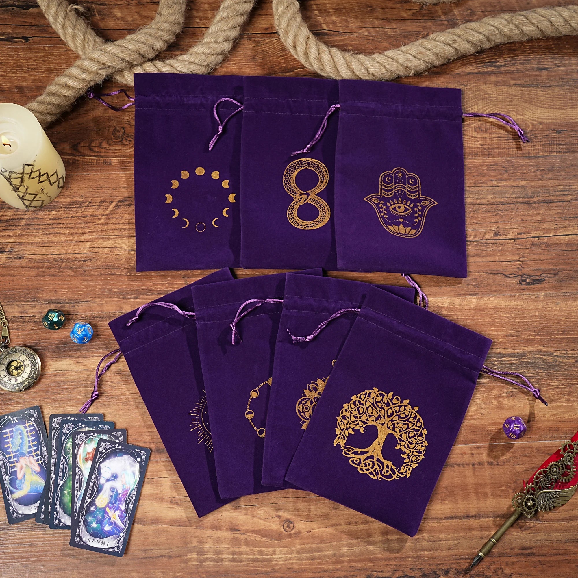 Wizard's dice bag - Violet