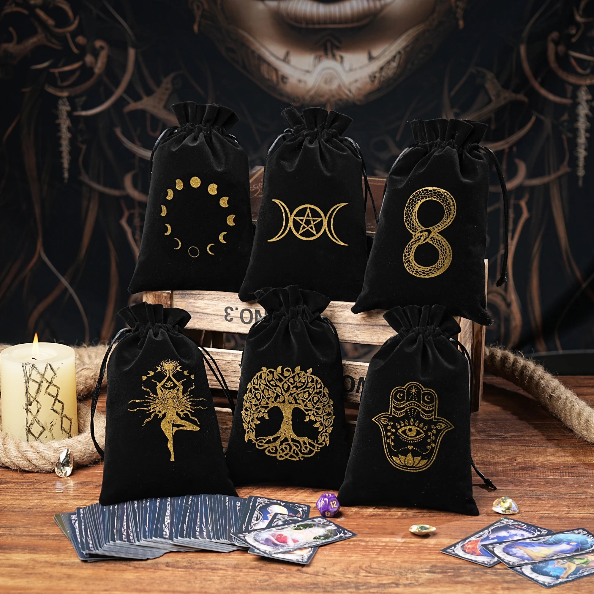 Wizard's dice bag - Black