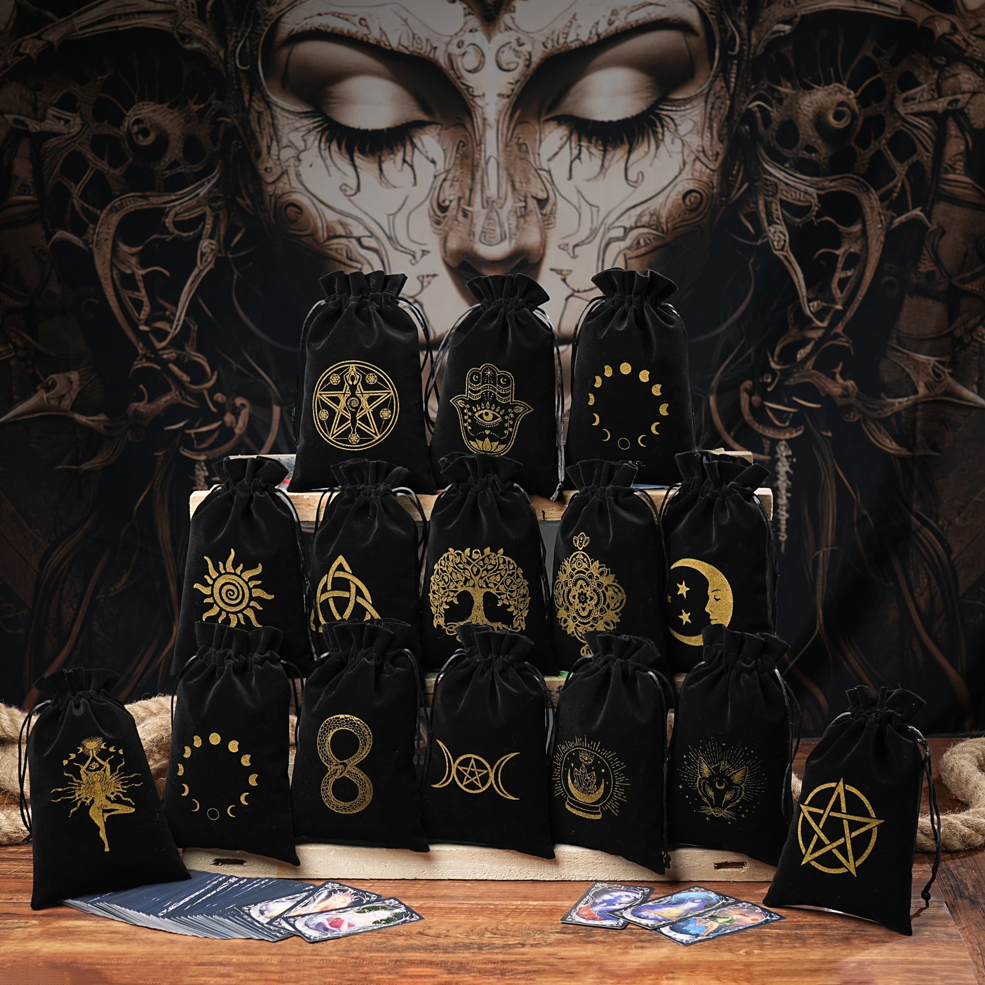 Wizard's dice bag - Black