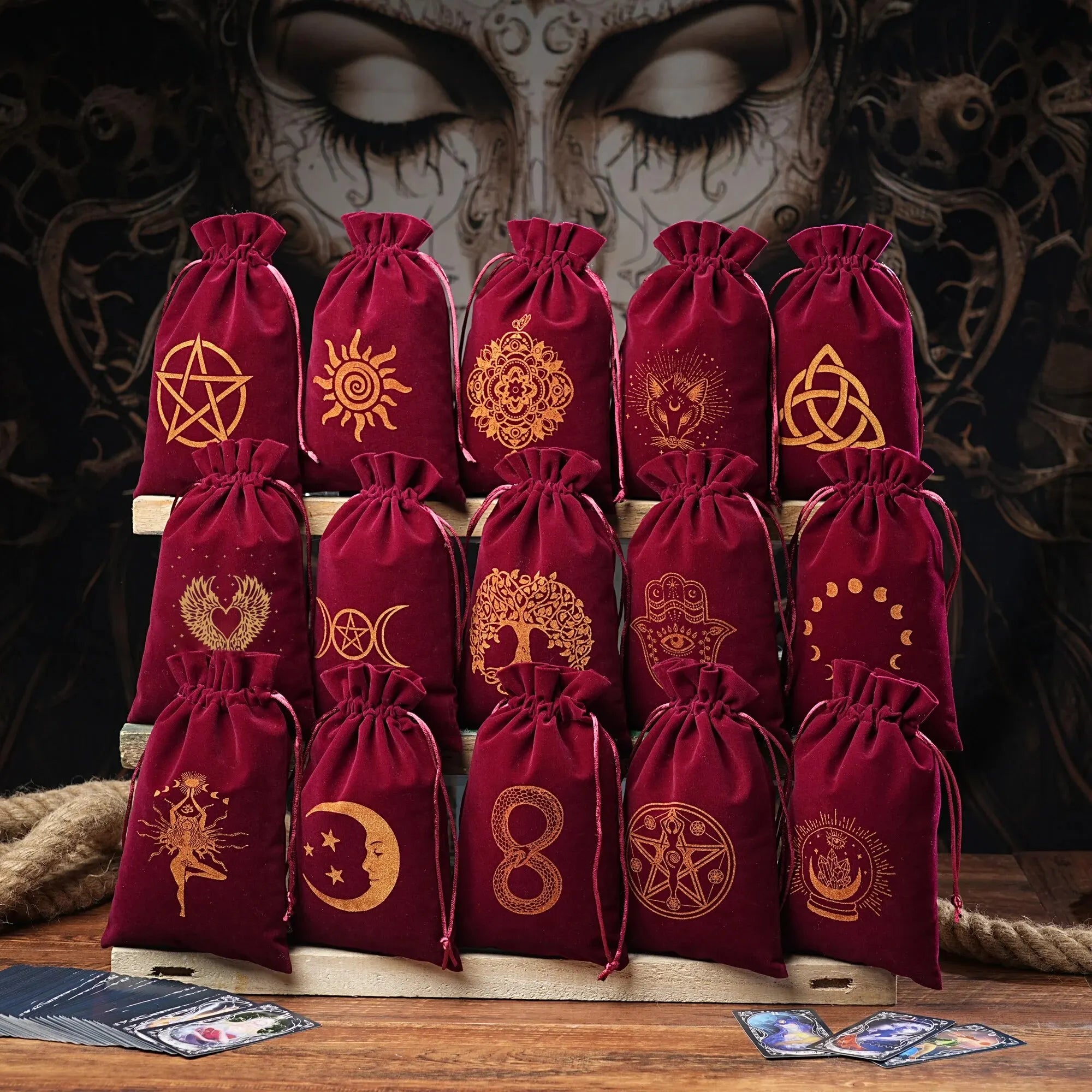 Wizard's dice bag - Crimson