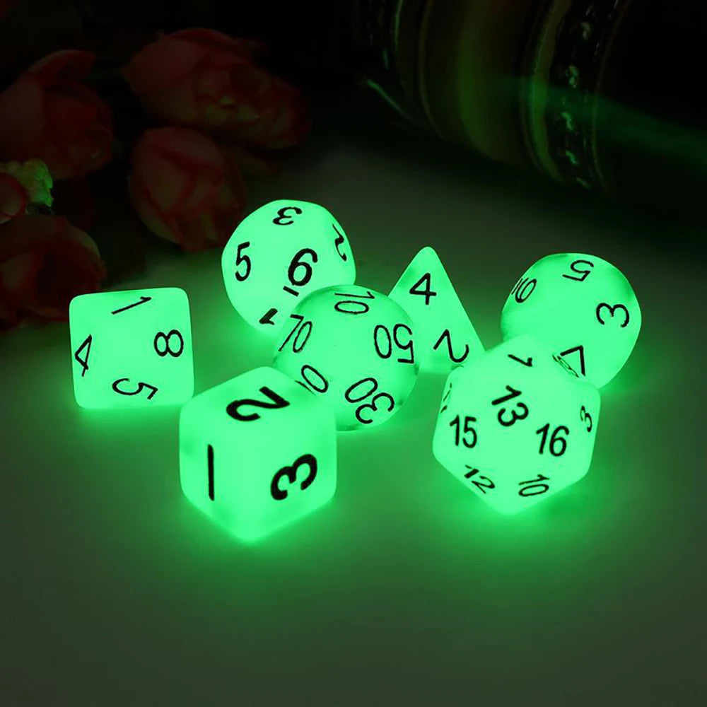 Glow-in-the-dark Dice Set