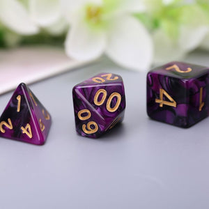 Purple Flow dice set