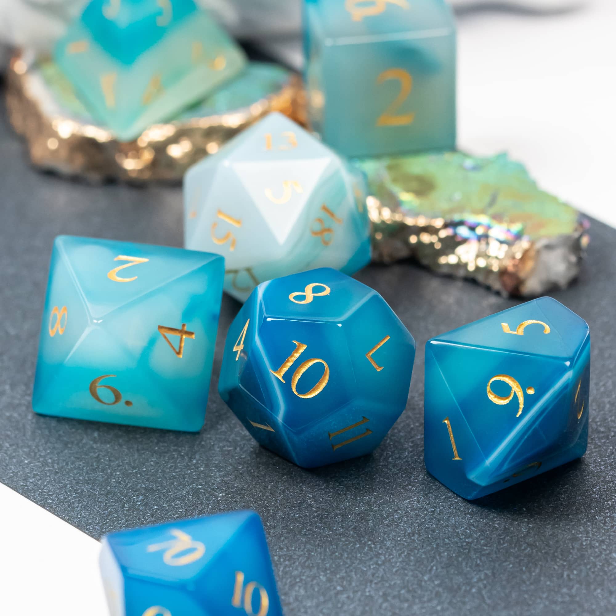 Enchanter's Gems : Agate dice set